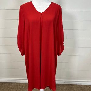 Karen Kane Red Shift Dress Size M